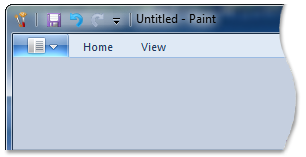Снимок экрана: свернутая лента Microsoft Paint.