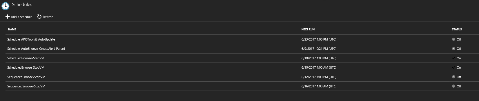 Schedules alt text
