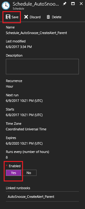 Enable Schedule alt text