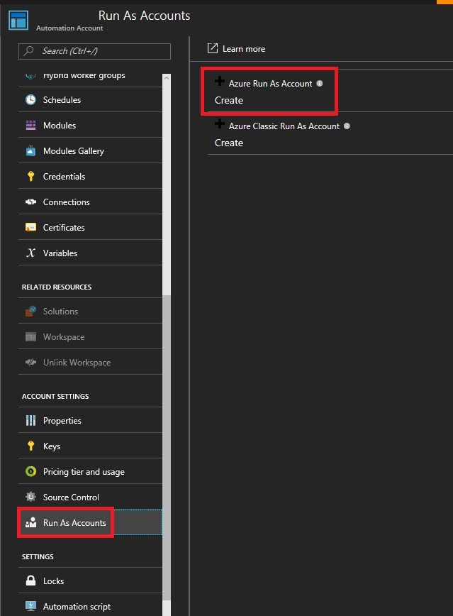Run As Accounts alt text