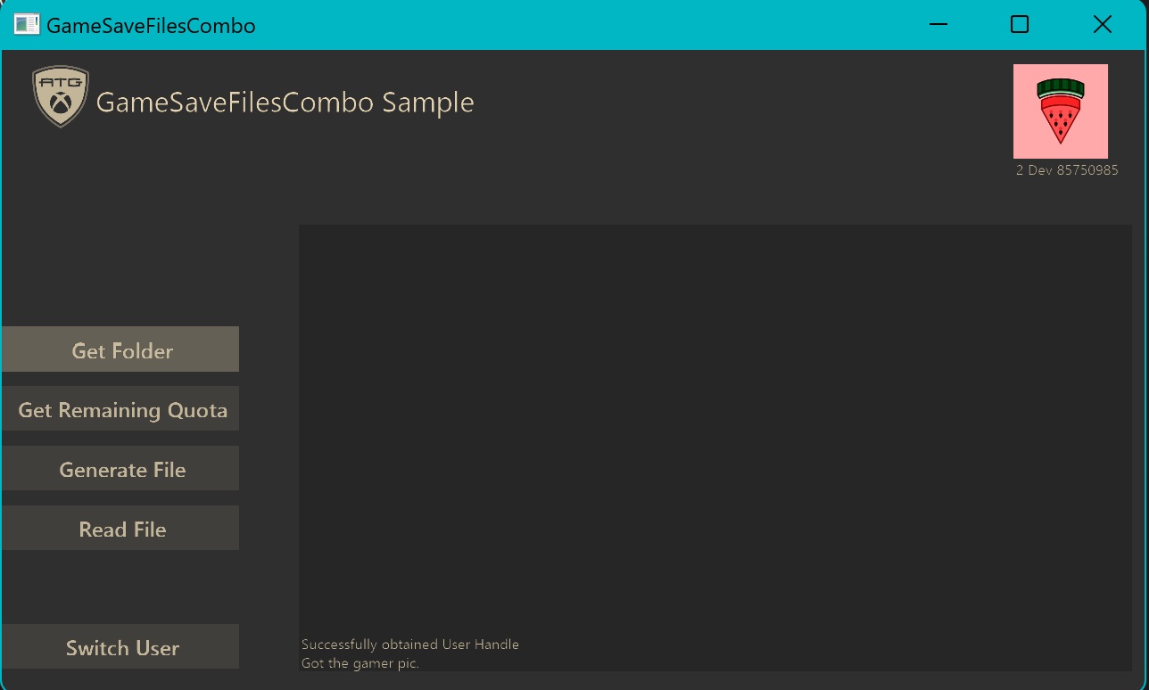 Image of GameSaveFilesCombo sample