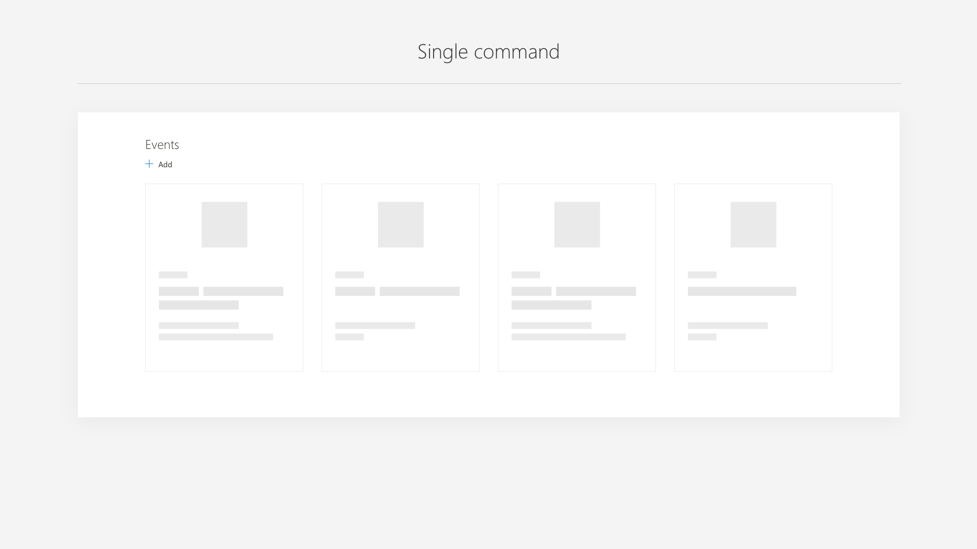 Single +Add command under the title