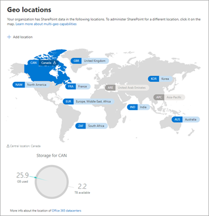 New geo locations