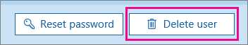 Image of Delete User UI in Microsoft 365 admin center.