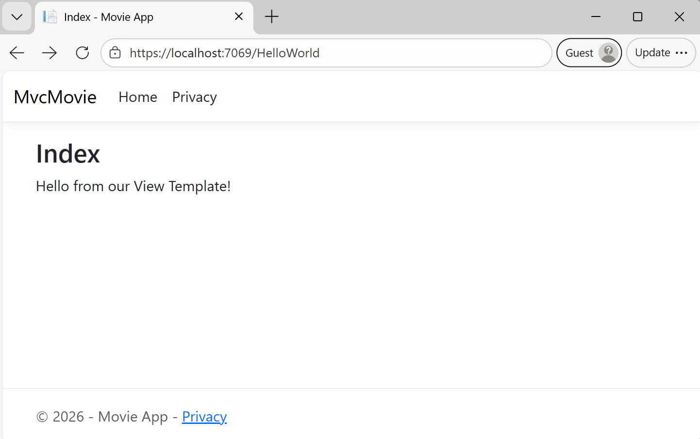 Browser window.