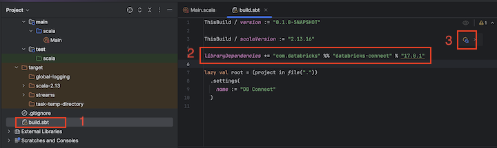 Install the Databricks Connect package