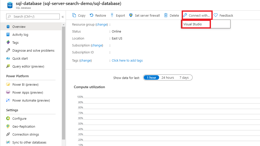 Connect to Visual Studio