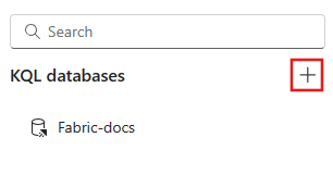 Snímka obrazovky zobrazujúca časť Databázy KQL v službe Eventhouse.