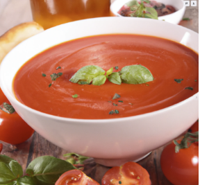 Photo of tomato soup.