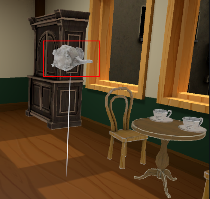 A screen shot of a Mesh experience with a coffee pot being manipulated.