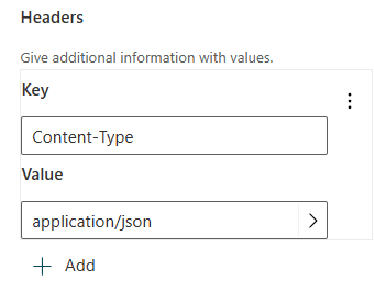 Screenshot of headers key value pair list for HTTP node.