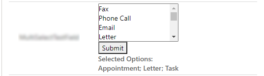 Multi select option set component.