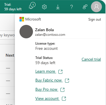 Snímka obrazovky ponuky, ktorá sa zobrazí po výbere profilového obrázka.