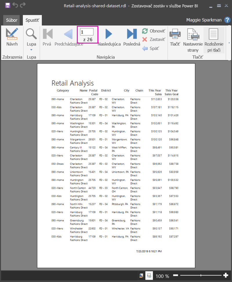 Screenshot of report with blank pages omitted.