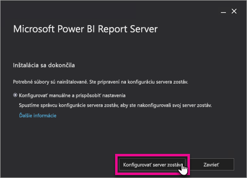 Configure the report server
