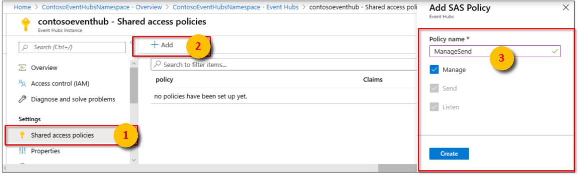 Event Hub connection strings