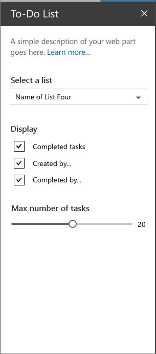 Property pane example