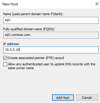 add host record