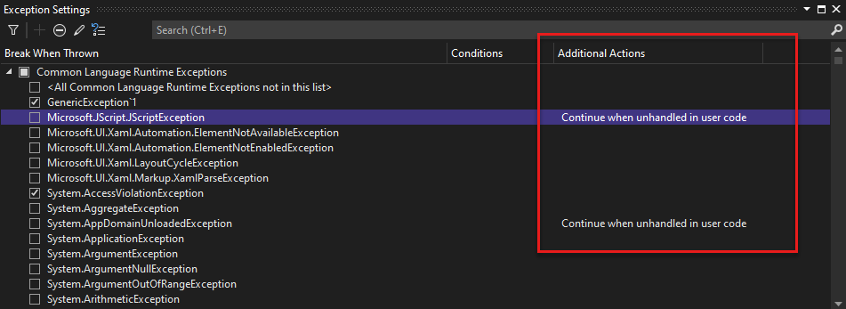 Additional-Actions-Column Screenshot of Additional Actions column.