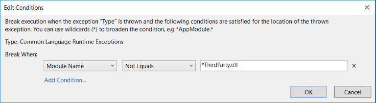 Edit Conditions dialog box