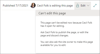 Screenshot showing a message that the topic is being edited by someone else.