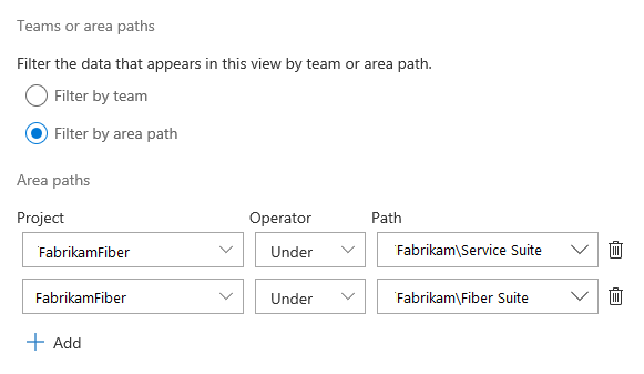 Area Path picker example