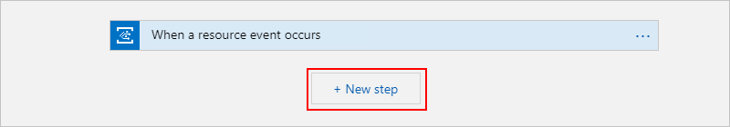 Screenshot that shows the workflow designer with "New step" selected.