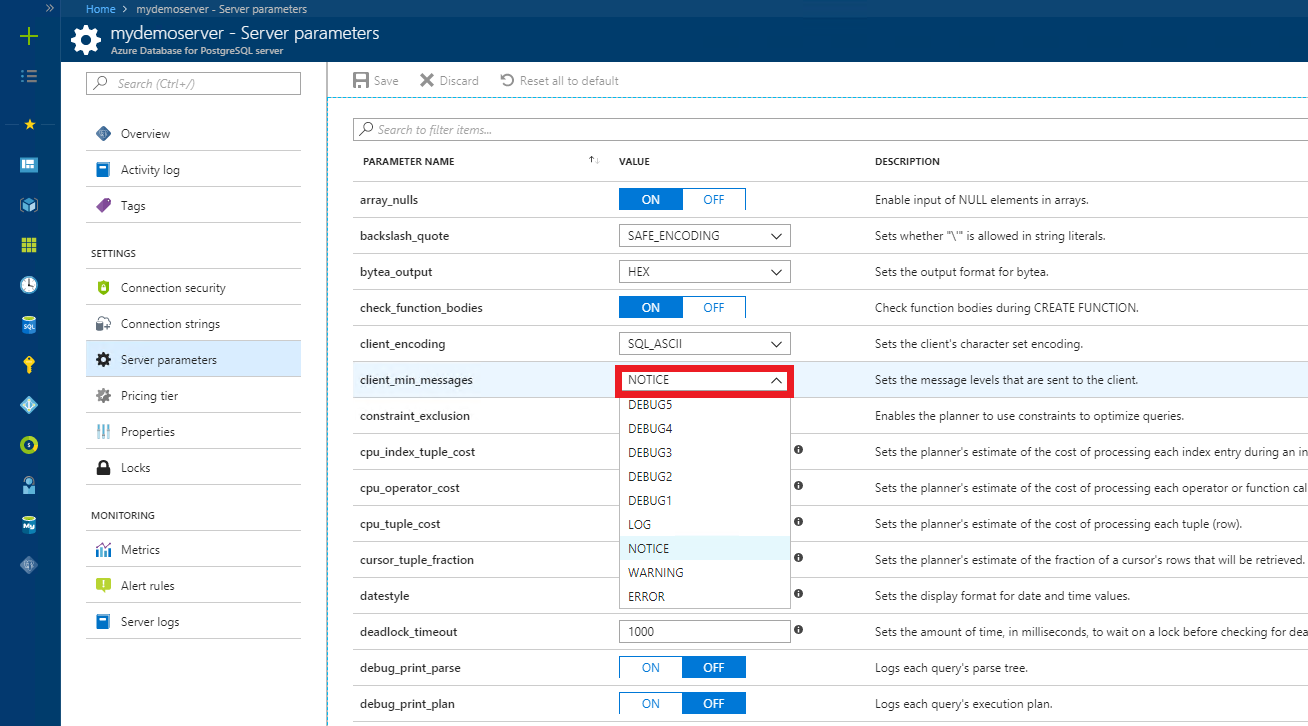 Enumerate drop down