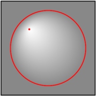 A radial gradient with highlighted components A radial gradient with highlighted components