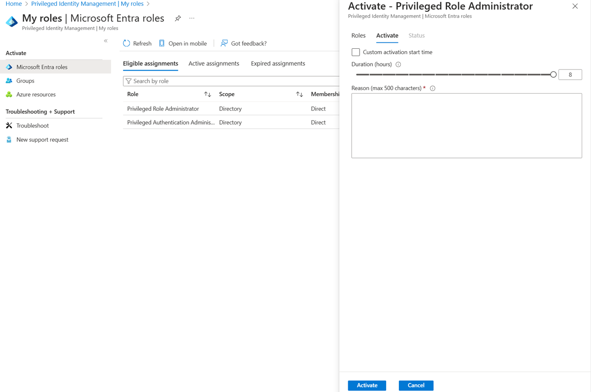 Verify my identity with MFA before role activates