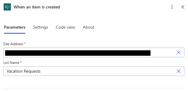 Posnetek zaslona, ki prikazuje izbiro informacij o spletnem mestu v novem oblikovalniku. SharePoint 