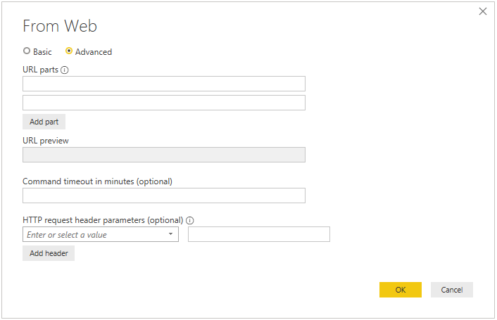 Web advanced URL assembly.