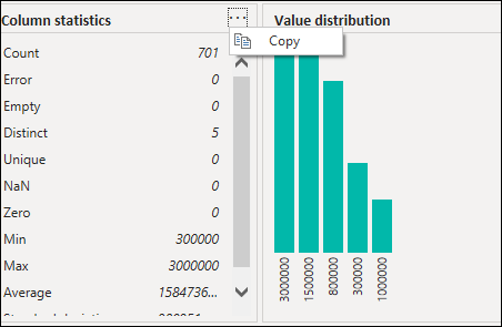 Copy column statistics.