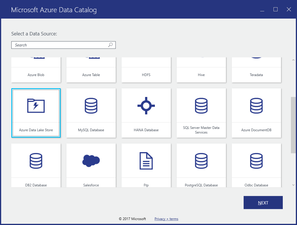 Select data source