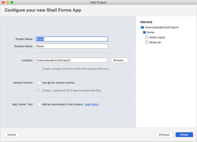 Configure the Shell Project