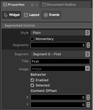 The Widget Tab