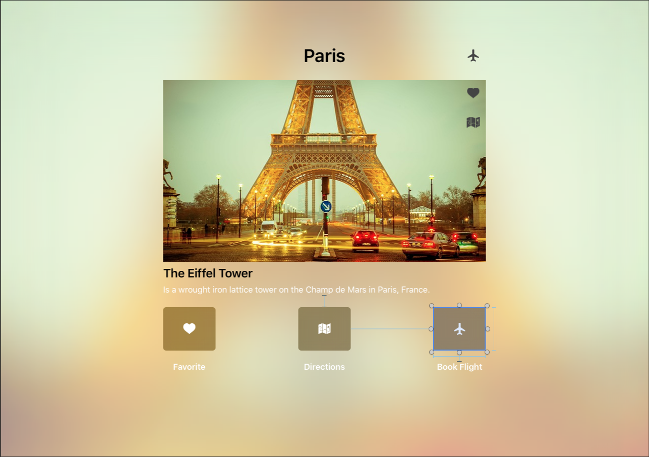 The UI layout
