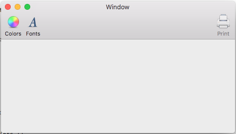A standard Mac Toolbar
