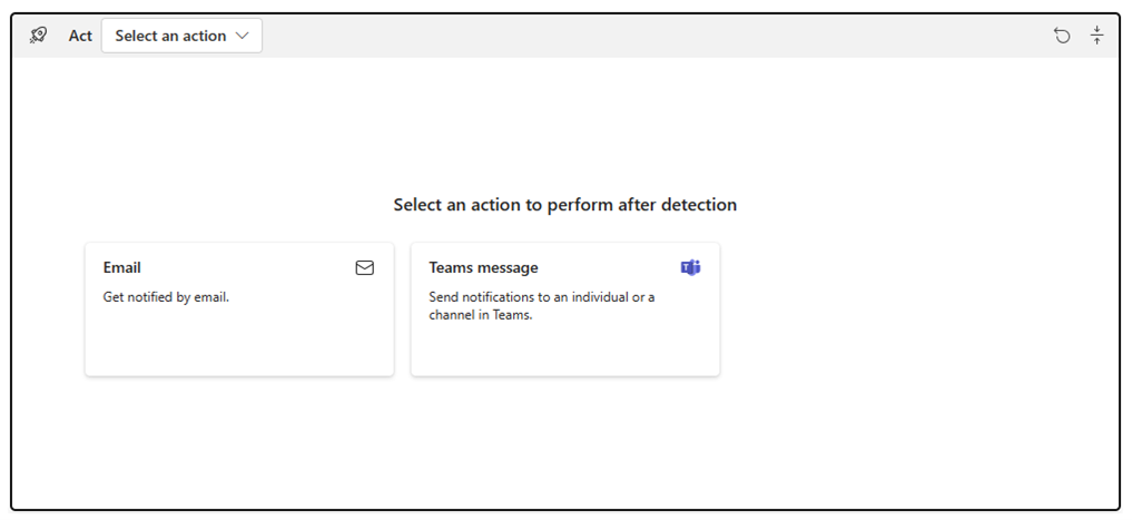 Screenshot of selecting your trigger action in Data Activator.