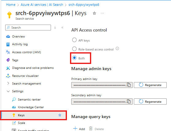 Screenshot shows API Access control setting.