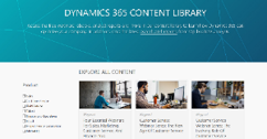 Сличица библиотеке садржаја програма Dynamics 365.