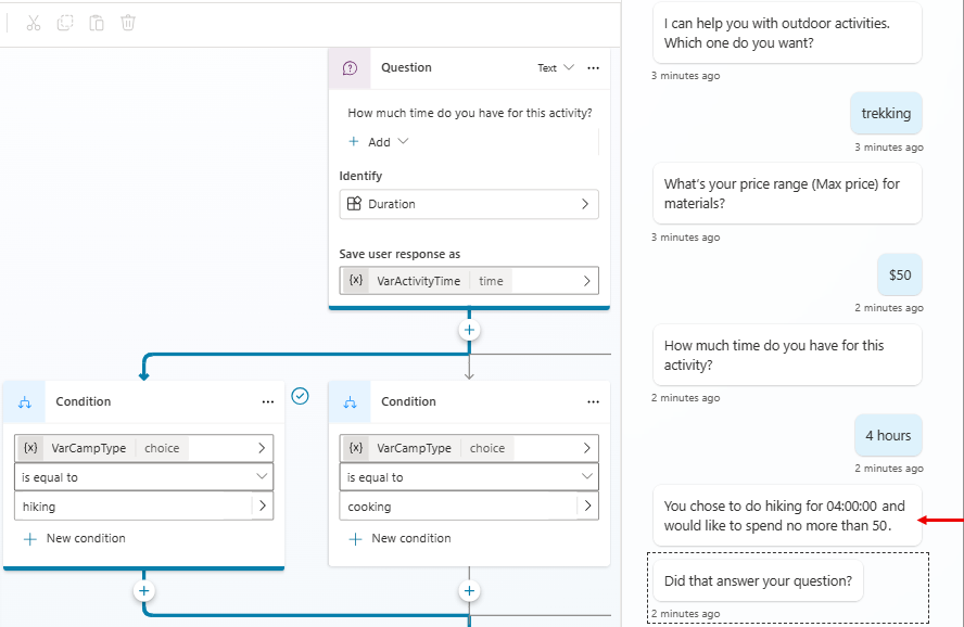 tracking between topics for product and price categories.