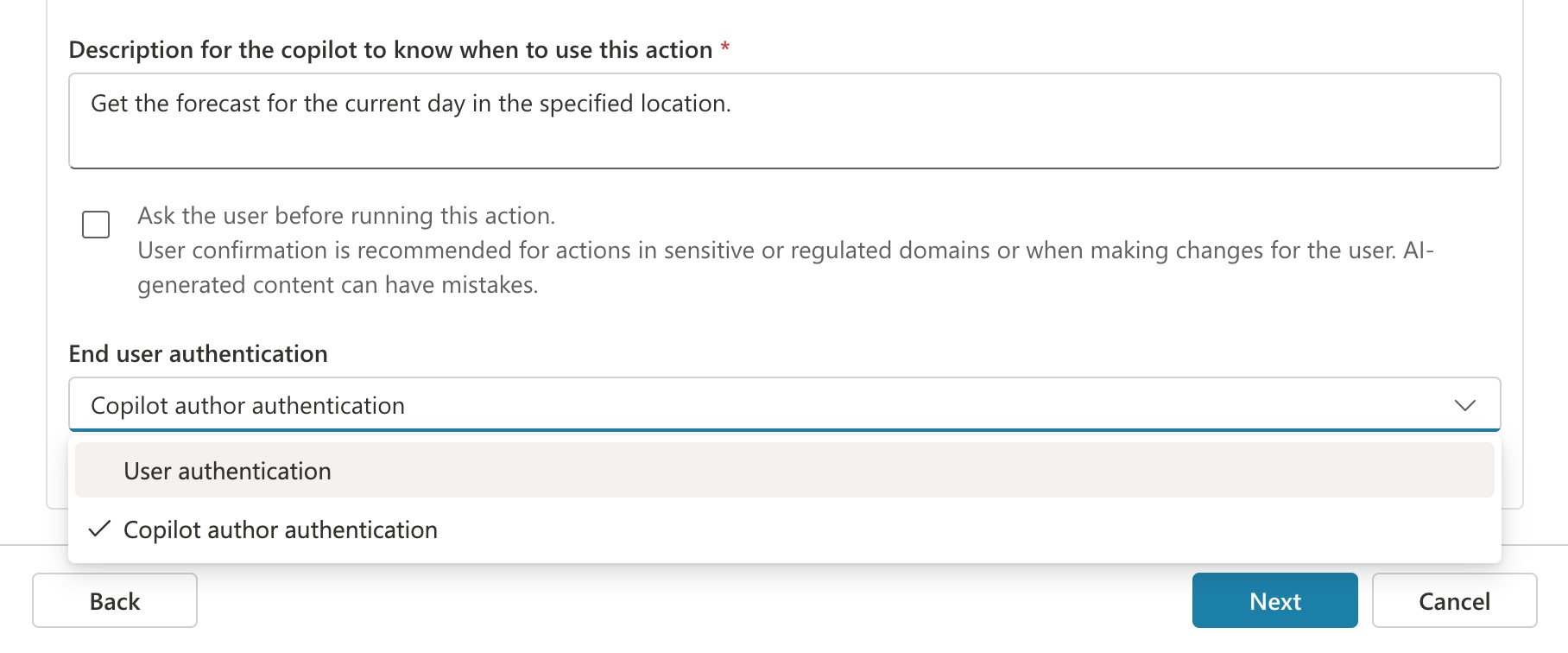 Screenshot setting connector settings.