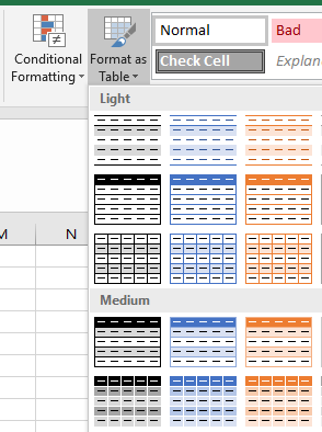 Табела у Excel формату.