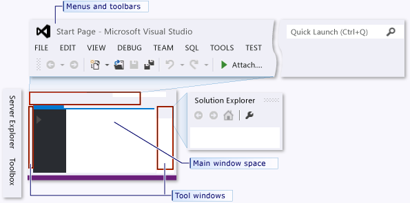 Screenshot of the Visual Studio 2017 IDE with General Settings applied Visual Studio 2017 IDE with General Settings applied