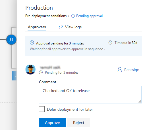 approving deployment