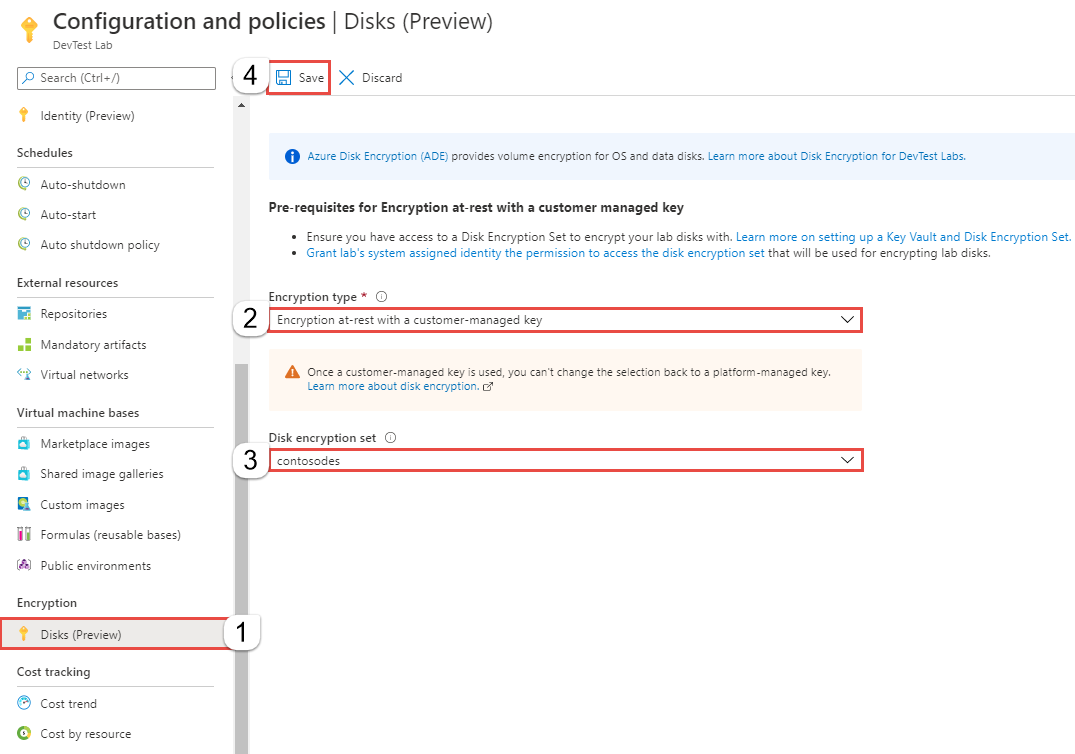 Enable encryption with customer-managed key