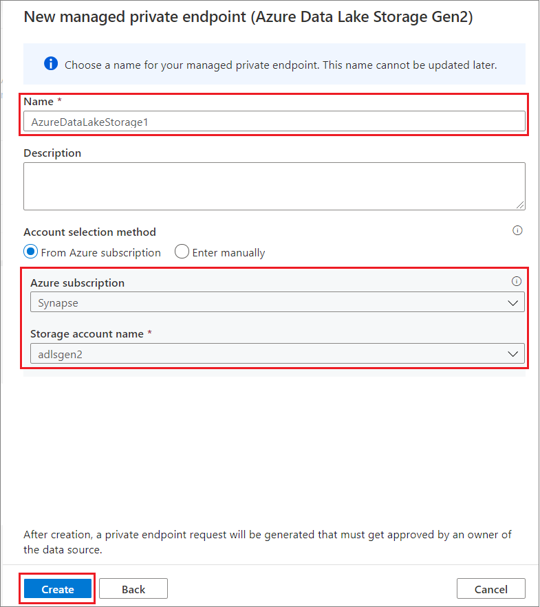 Enter target data source details