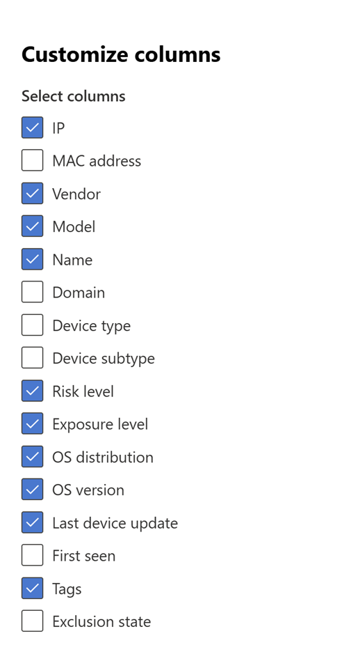 Image of network device columns