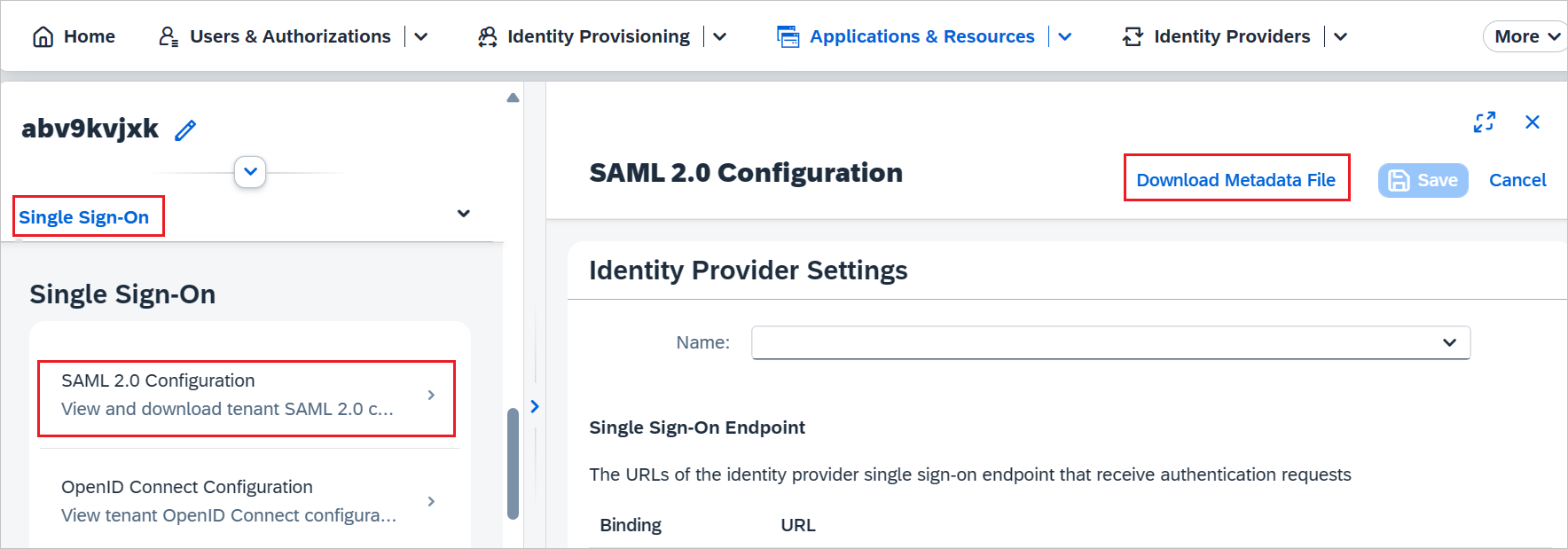 Screenshot showing download metadata button.